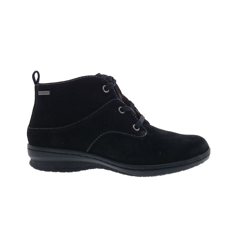 Comfortiva Black Suede Lace-Up Heeled Ankle Boots